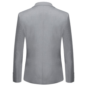 3-Piece One Button Formal Suit Light Grey Suit