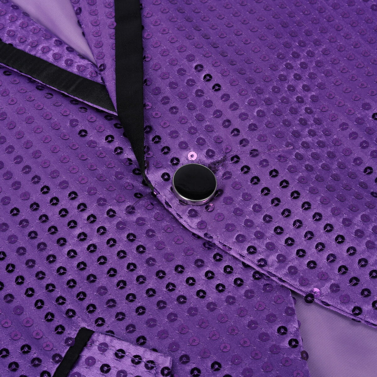 Purple Sequin Decorated Swallowtail Coat - Cloudstyle