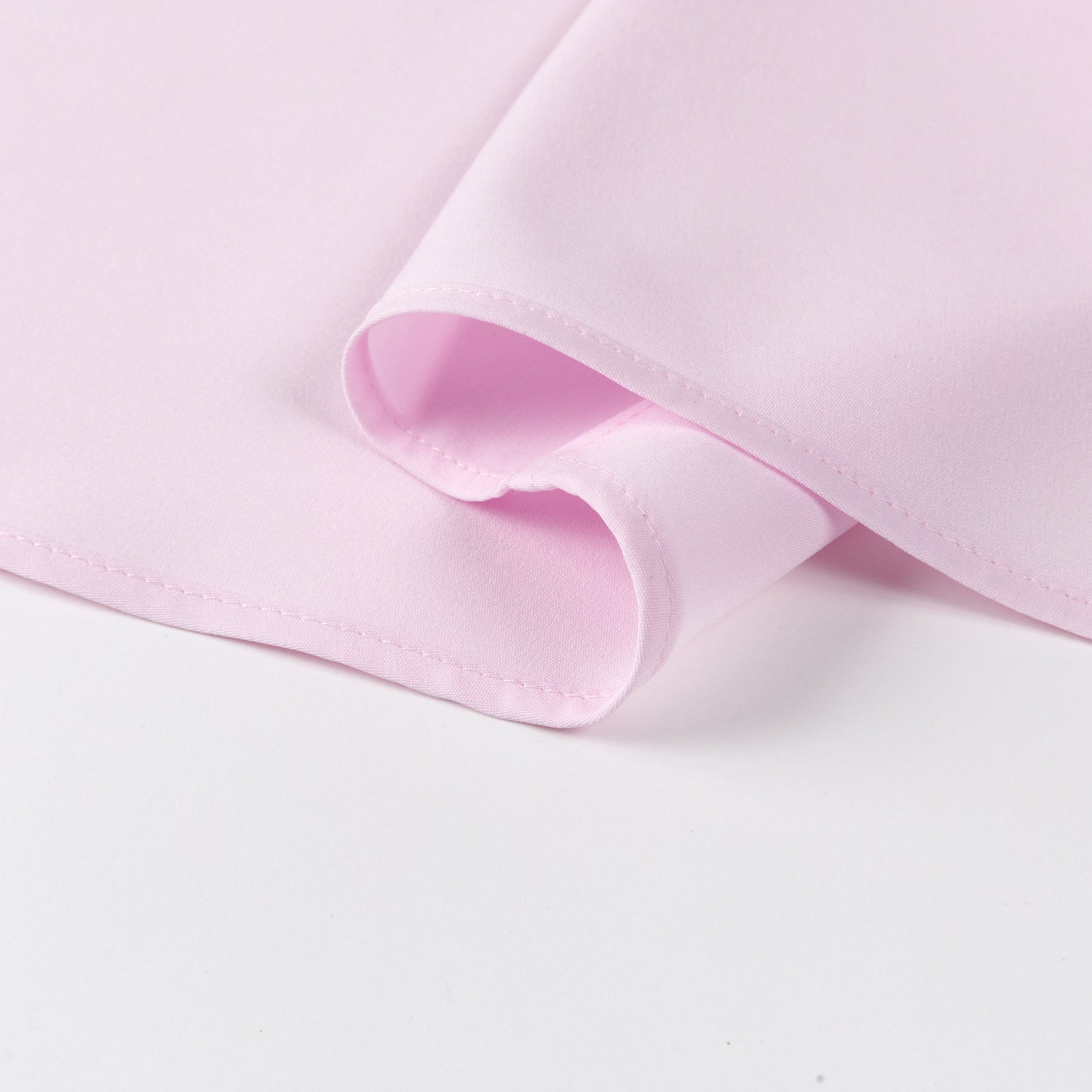 Men's Solid Square Neck Fitted Business Long-Sleeved Shirt Pink