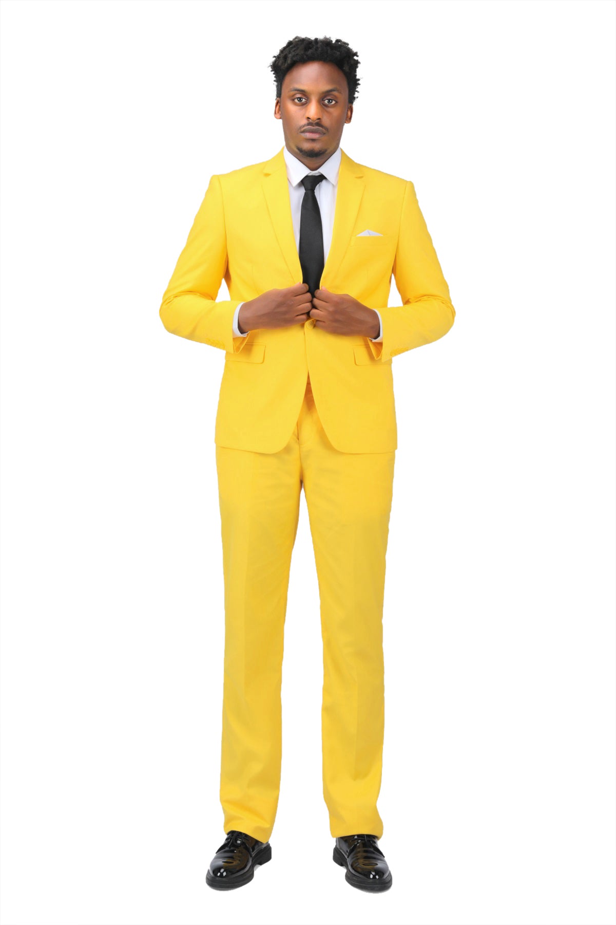 2-Piece Slim Fit Simple Designed Orange Suit