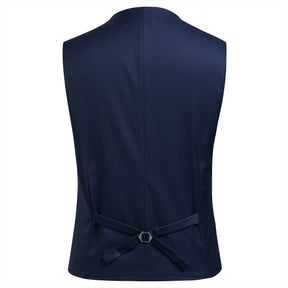 3-Piece Slim Fit One Button Fashion Navy Suit