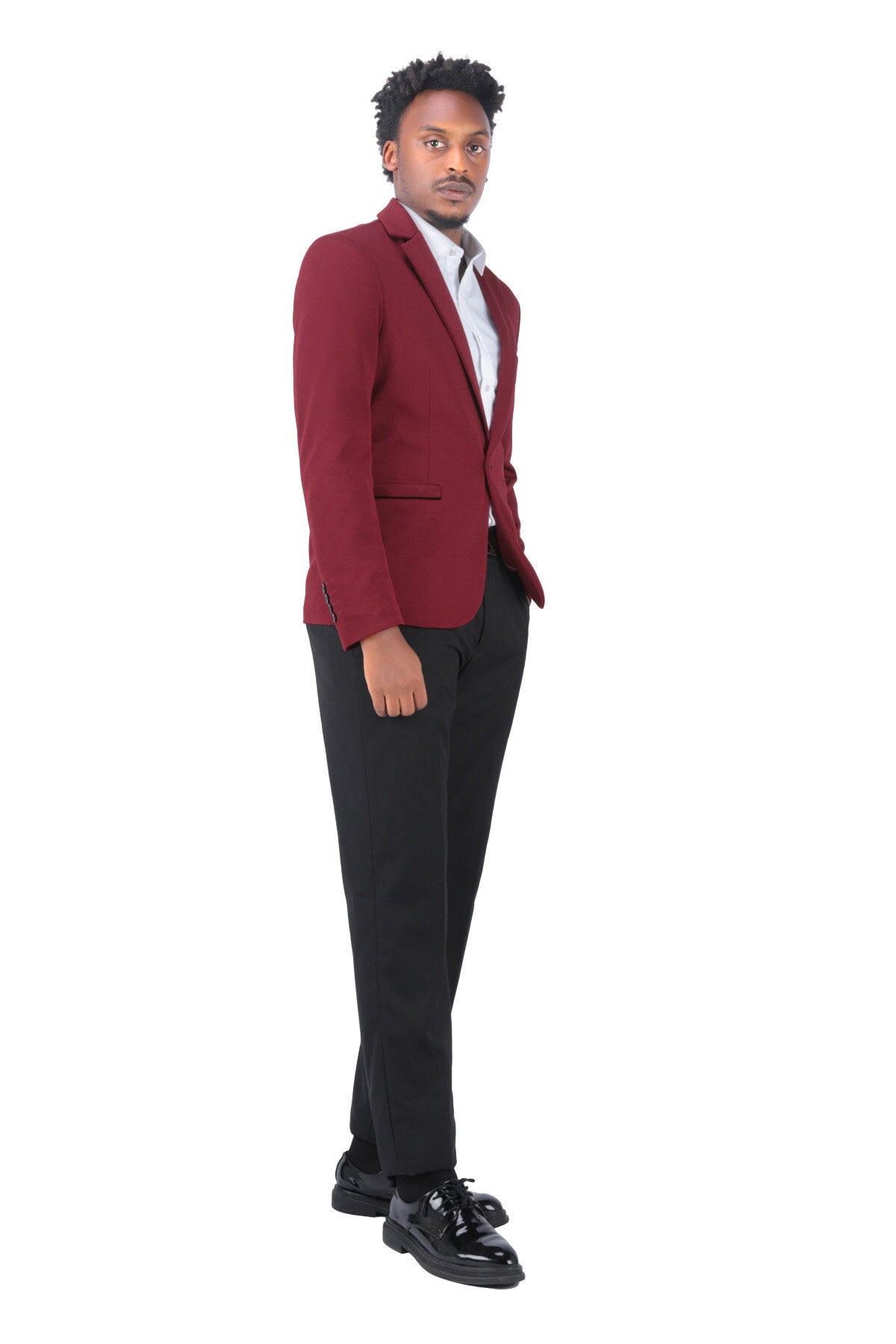 Men's Suit Jacket Slim Fit Coat Business Daily Blazer Red