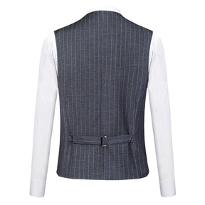 3-Piece Suit Stripe Design Suit Grey