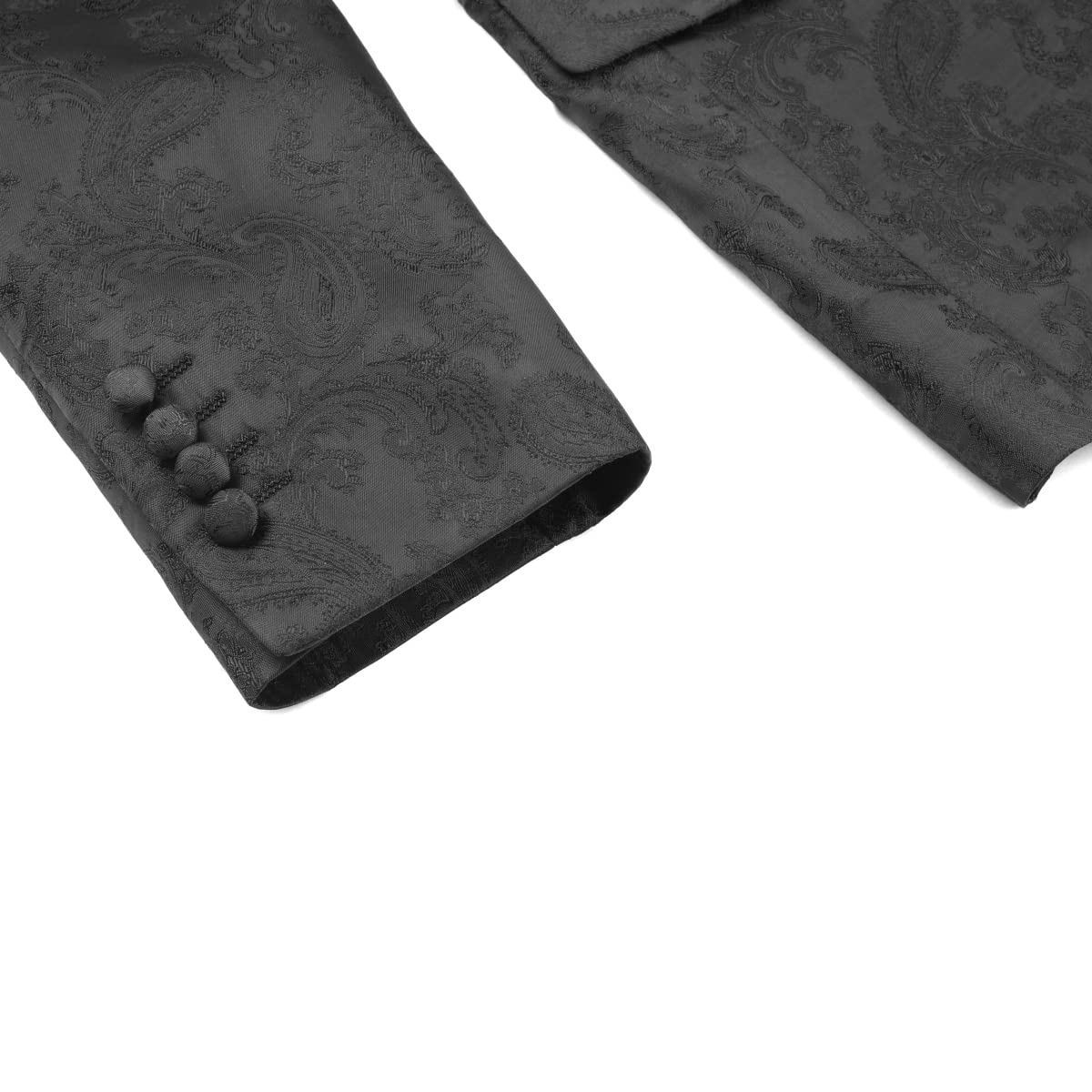 One Button Print Slim Fit Casual Blazer Black - Cloudstyle