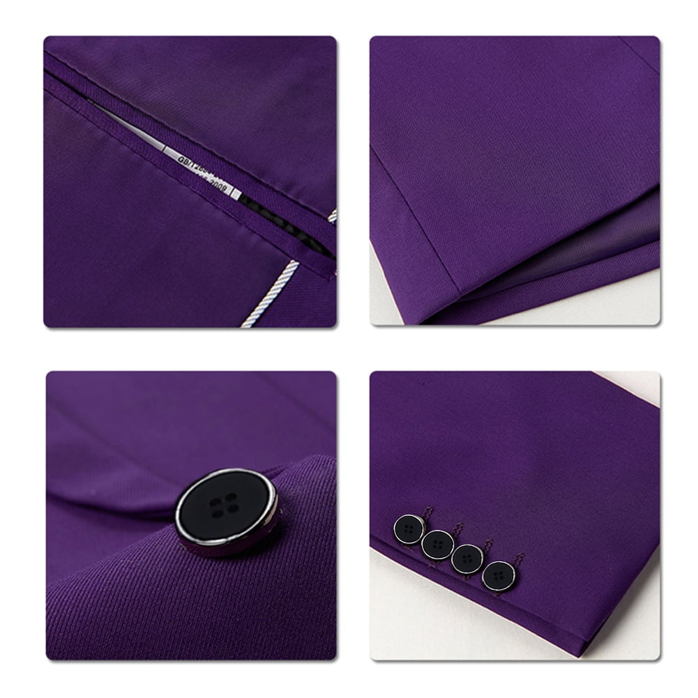 Mens Slim Fit Blazer Jacket Two-Button Notched Lapel Casual Suit Jacket WHOLESALE - Cloudstyle