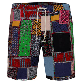 2-Piece Multi-colored Square Hawaii Summer Suit