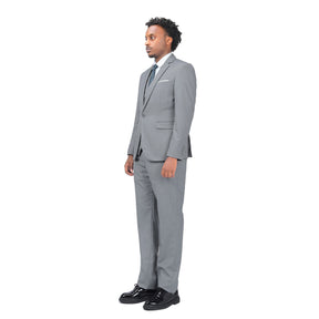 3-Piece One Button Formal Suit Light Grey Suit