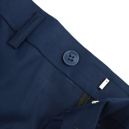 Men's Classic Slim Fit Stretch Flat Front Slacks Dress Pants Navy - Cloudstyle