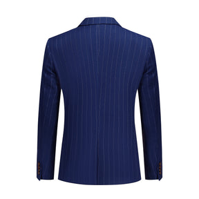 Three Piece Nagaro Blue Suit Stripe Design Suit