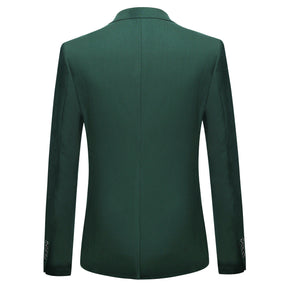 2-Piece Slim Fit Simple Designed Suit Green