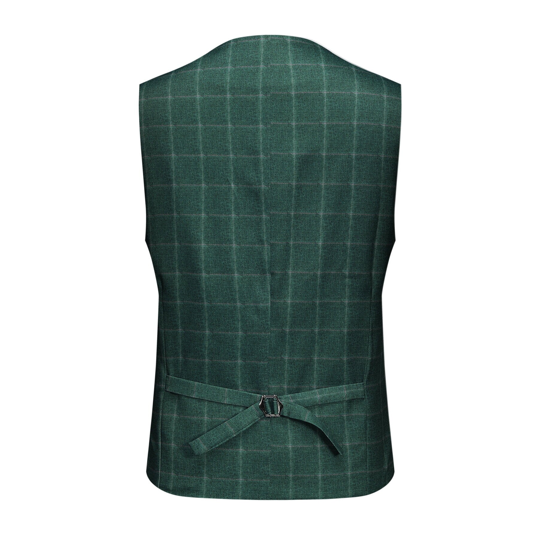 3-Piece Slim Fit Green Plaid Modern Suit