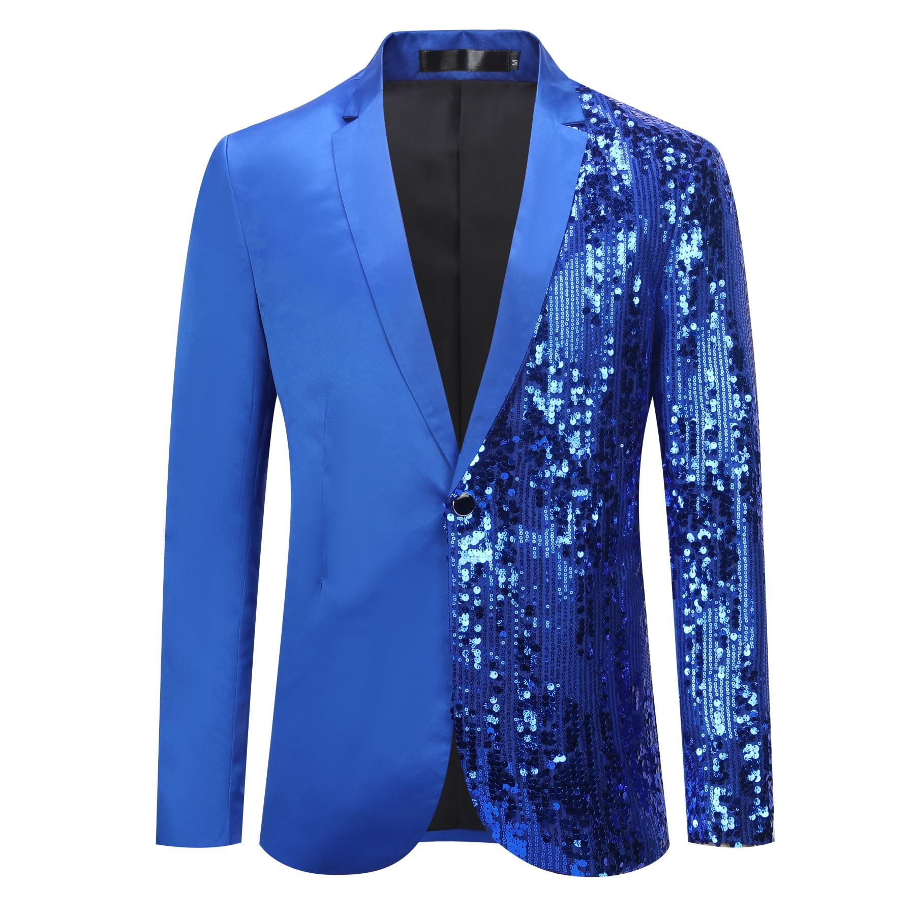 Cloudstyle Mens Stylish Dinner Tux Dress Blazer Slim Fit Sequin Blue & Red
