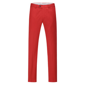 Mens 3 Piece Dress Suit Formal Casual Tux Vest Trousers Red