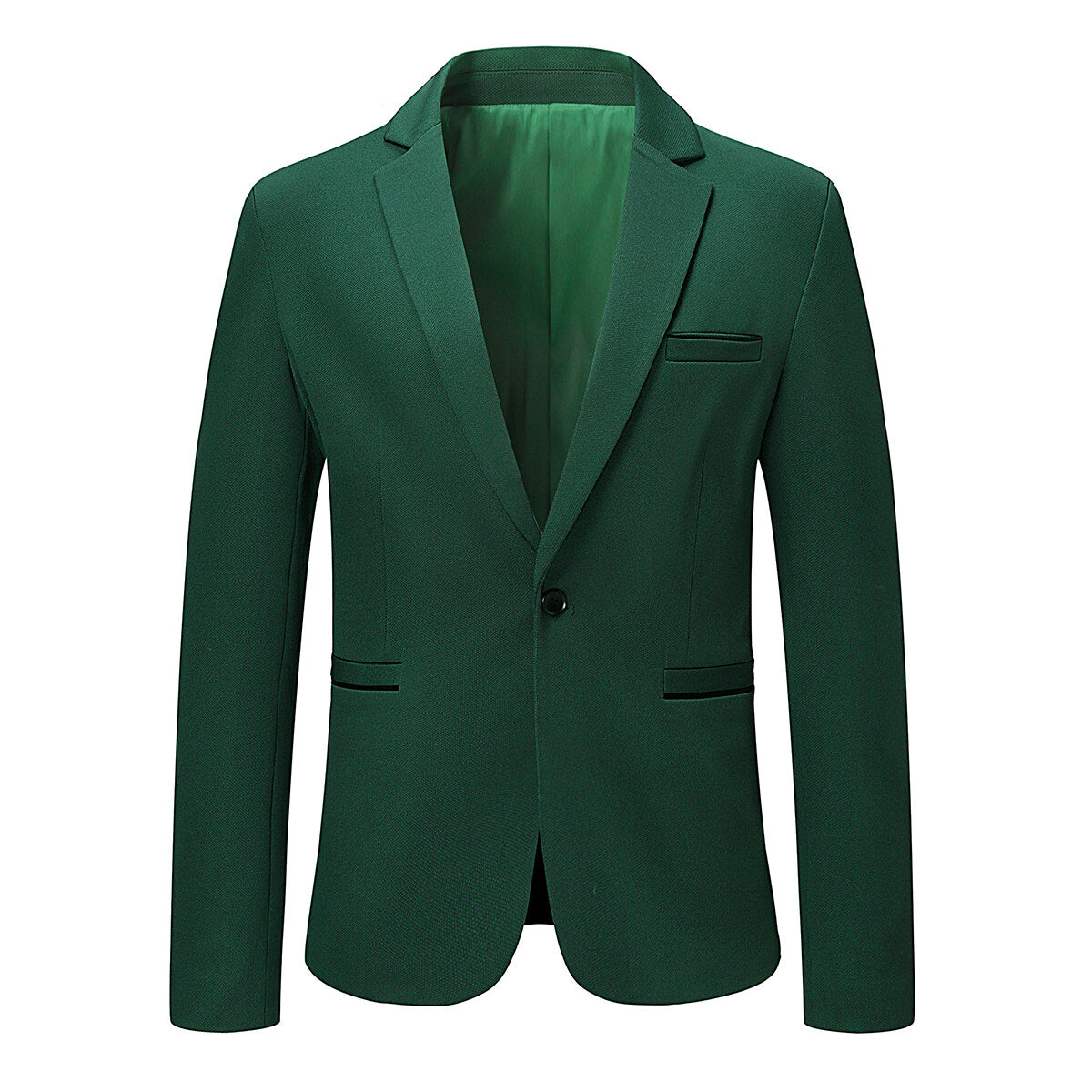Men's Suit Jacket Slim Fit Coat Business Daily Blazer Green - Cloudstyle