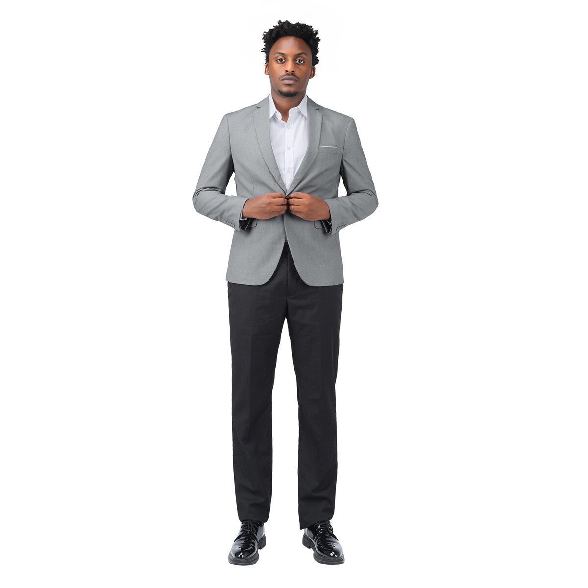 Grey Casual Blazer Slim Fit Business Blazer