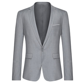 Light Grey Stylish Blazer One Button Casual Blazer