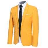 Yellow Stylish Blazer One Button Casual Blazer