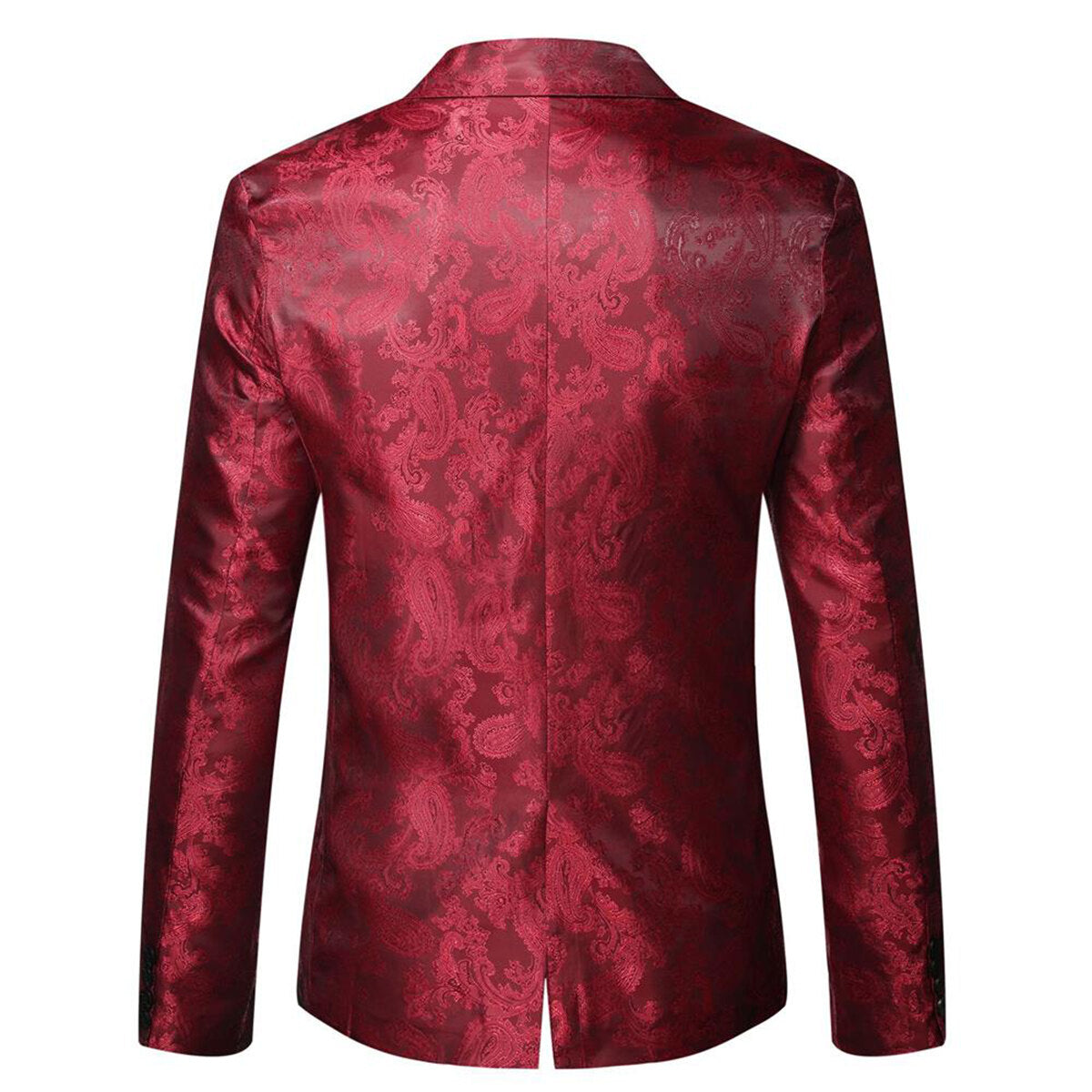 Men's Casual Comfortable Daily Lapel Printed Blazer Red