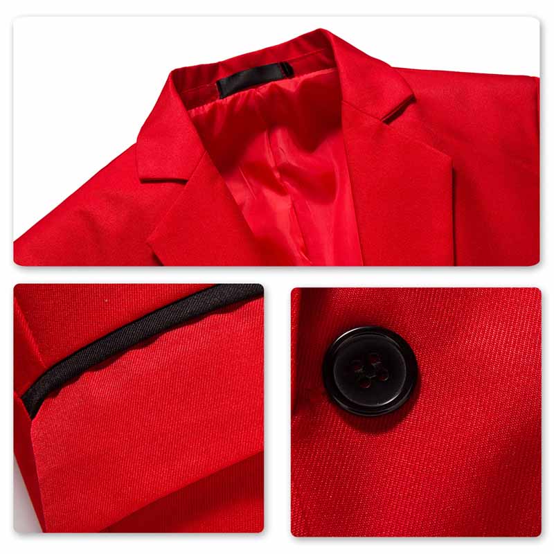 Men's Casual Suit Jacket Slim Fit Lightweight Blazer Coat Red WHOLESALE