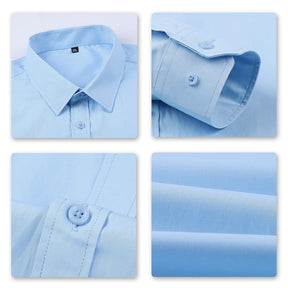 Slim Fit Turn-Down Collar Shirt Light Blue