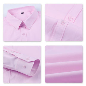 Slim Fit Turn-Down Collar Shirt Pink