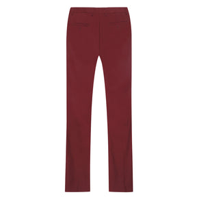 2-Piece Slim Fit Simple Designed Wine Red Suit