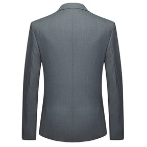 2-Piece Slim Fit Simple Designed Grey Suit