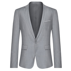 2-Piece Slim Fit Simple Designed Light Grey Suit