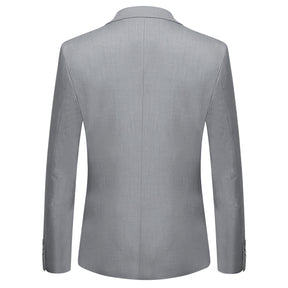 2-Piece Slim Fit Simple Designed Light Grey Suit