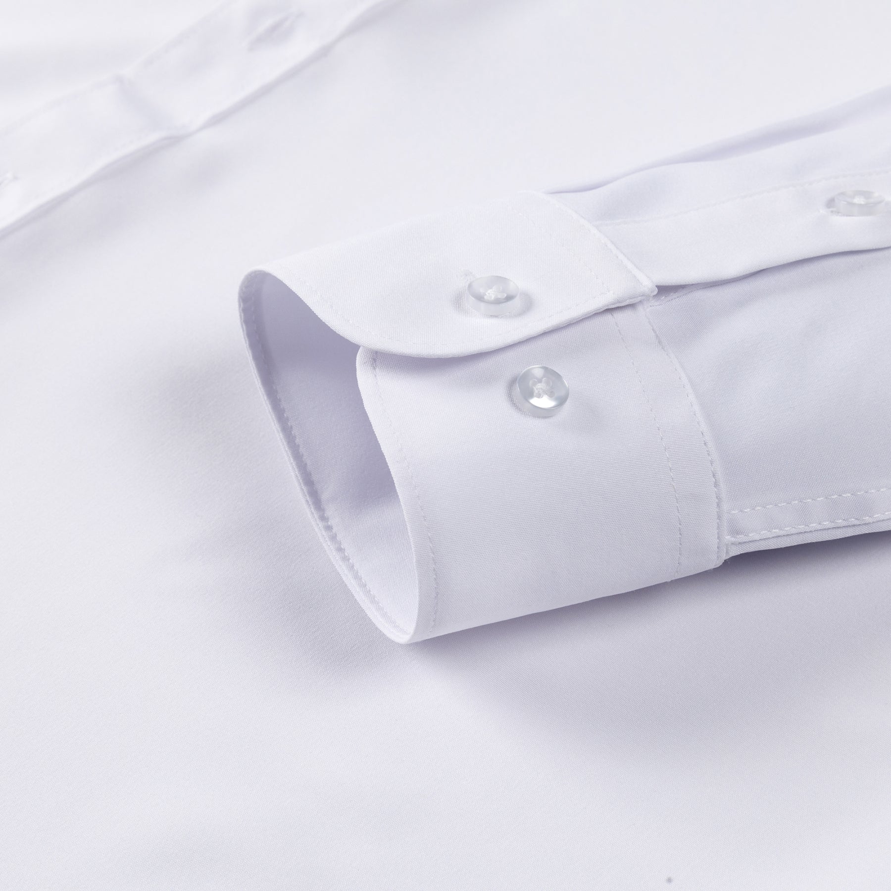 Men's Solid Square Neck Fitted Business Long-Sleeved Shirt Pink