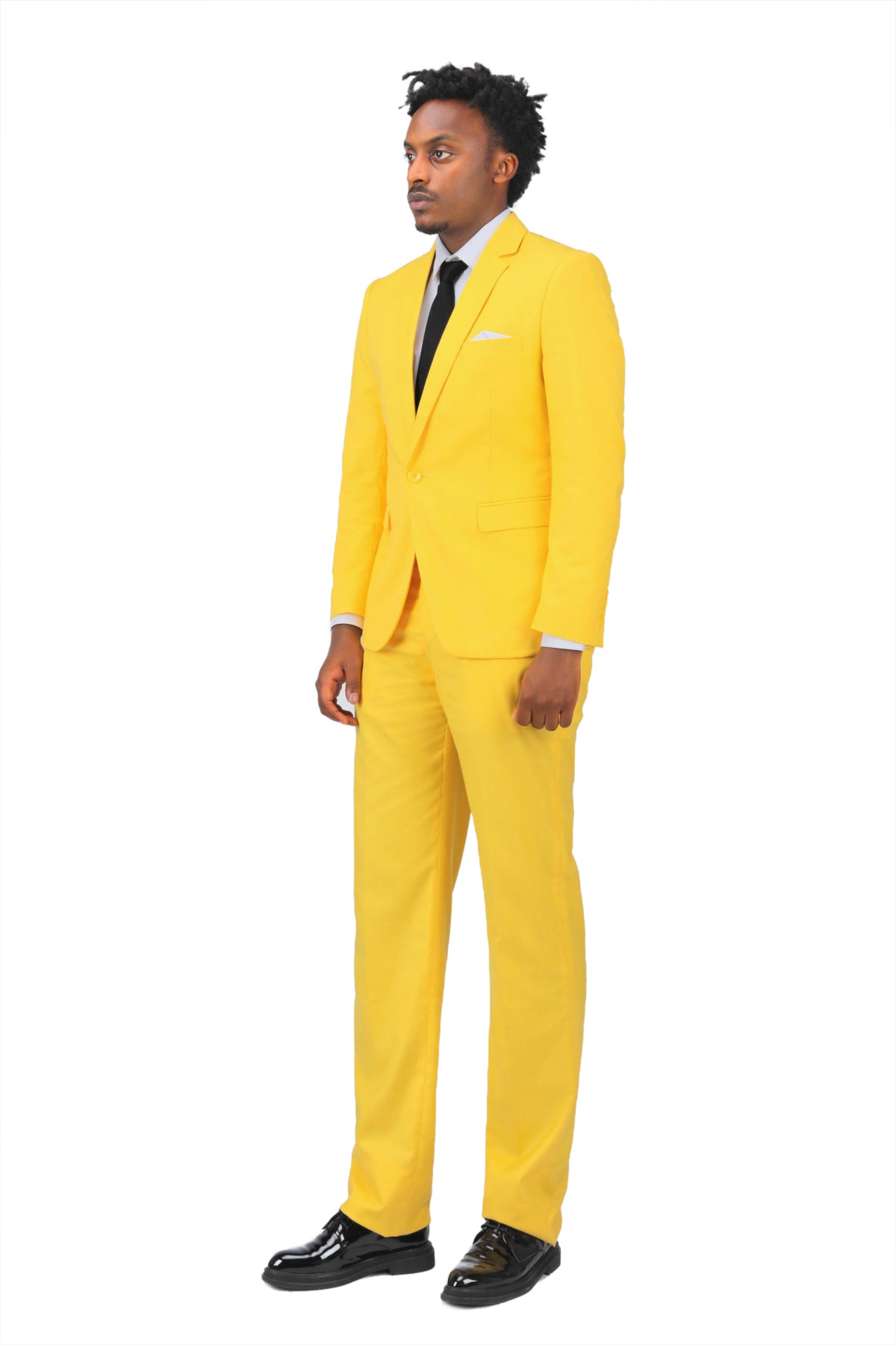 2-Piece Slim Fit Simple Designed Orange Suit
