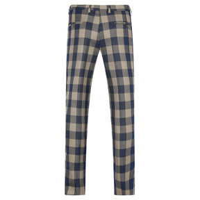 Plaid Suit Slim Fit 2-Piece Suit Khaki