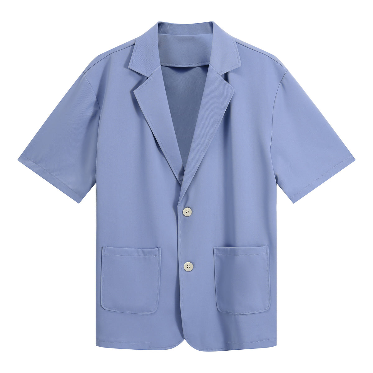 Men's Solid Color Hawaiian Summer Suit Blue