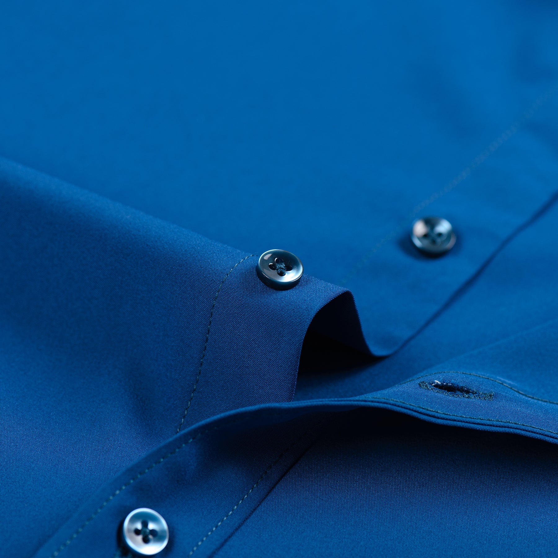 Men's Solid Square Neck Fitted Business Long-Sleeved Shirt WHOLESALE - Cloudstyle