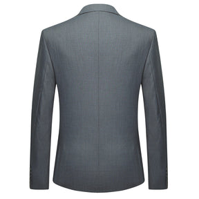 3-Piece One Button Formal Suit Dark Grey Suit