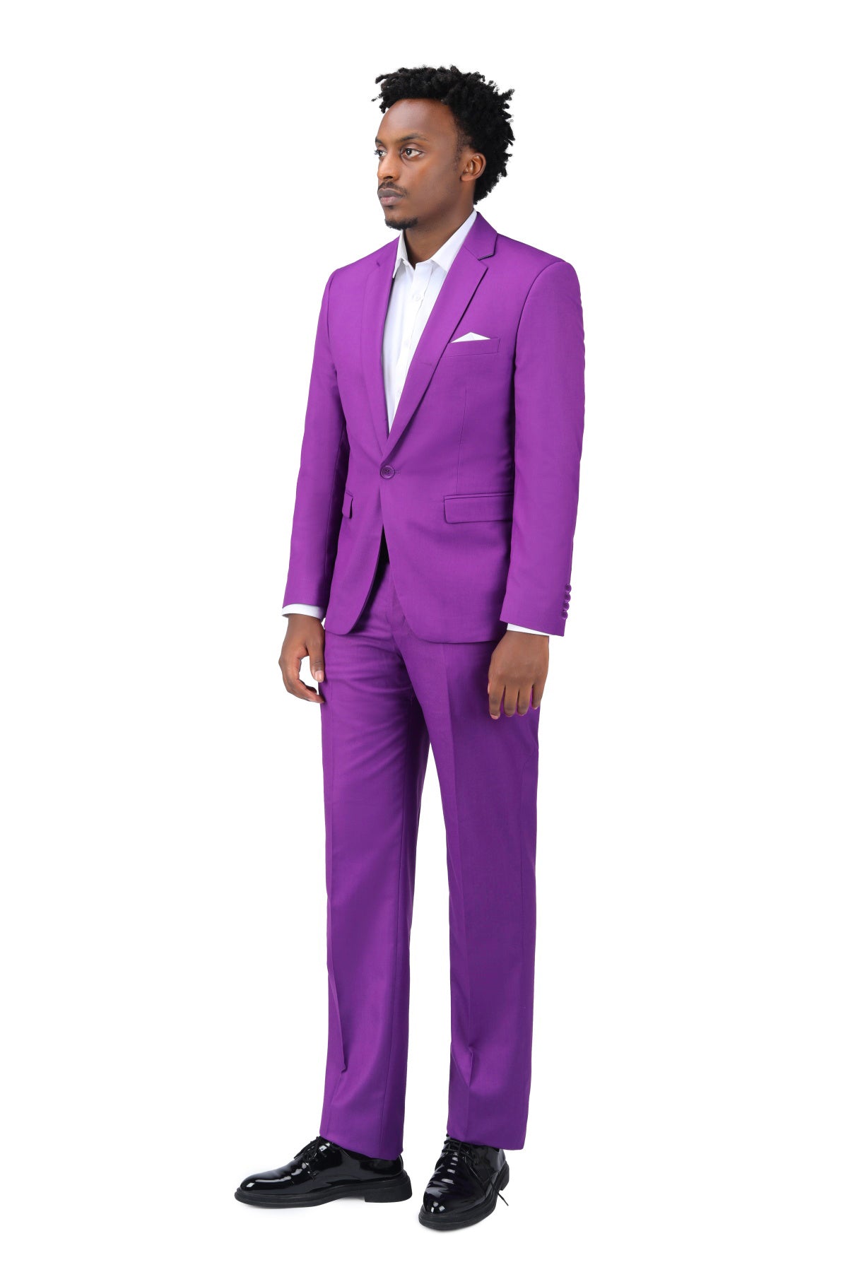 2-Piece Slim Fit Simple Designed Purple Suit