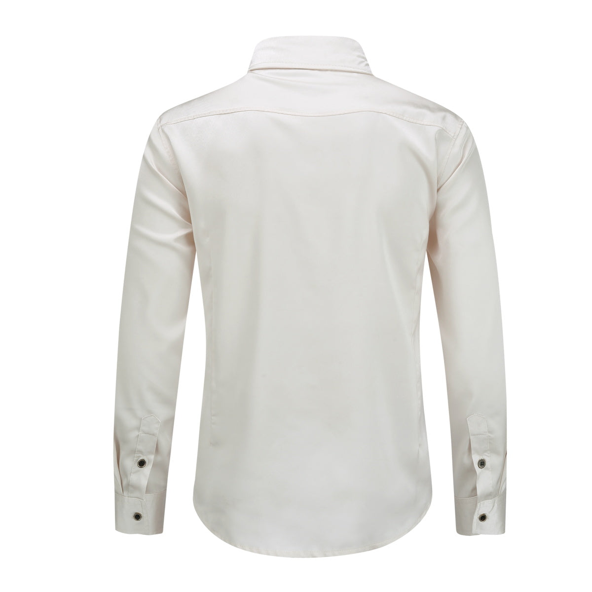 Luxury Solid-Colored Men's Dress Shirt Beige