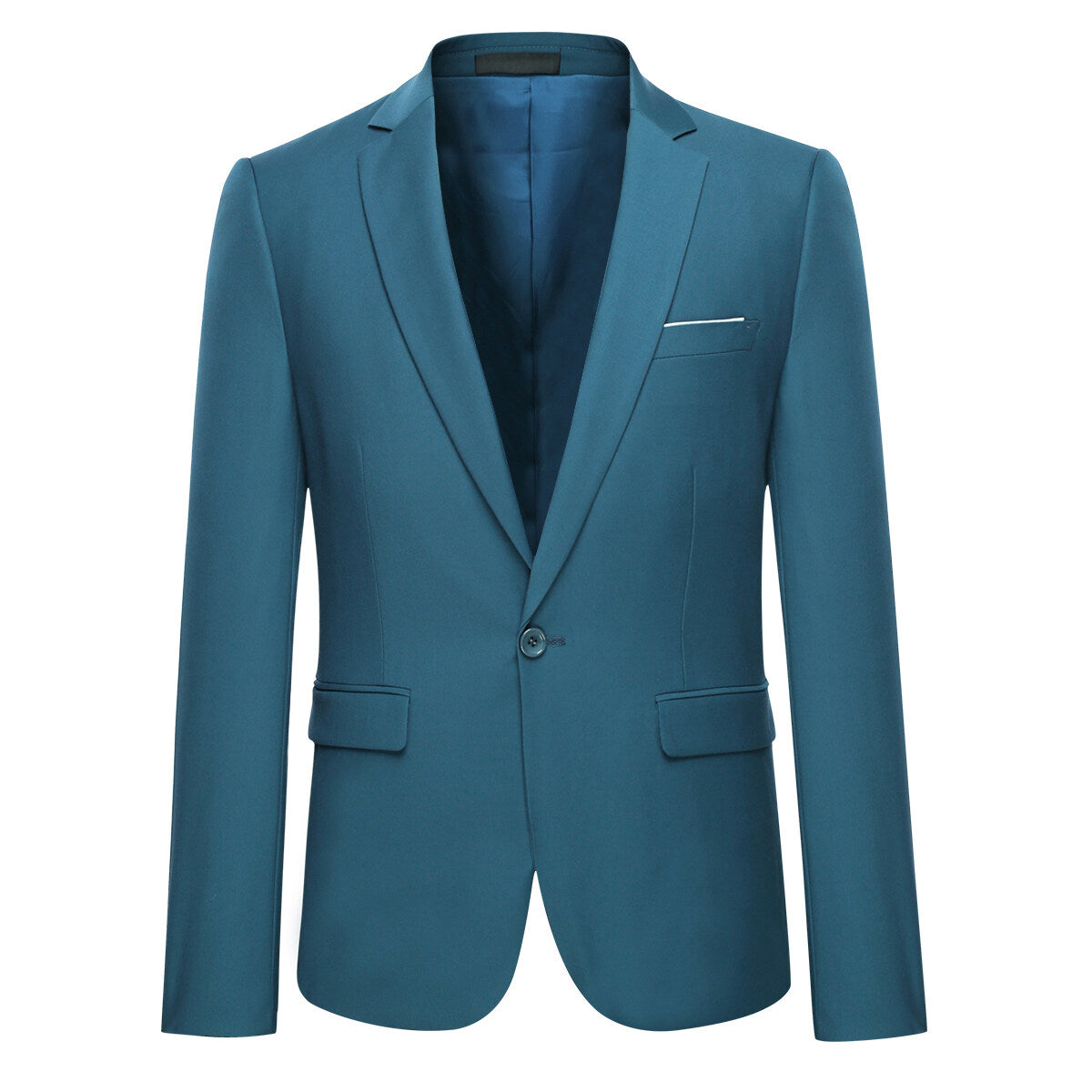 3-Piece One Button Formal Suit Blue Suit