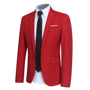 Red Stylish Blazer One Button Casual Blazer