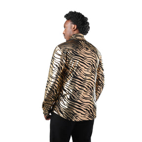 Zebra-Stripe Gilding Gold Shirt