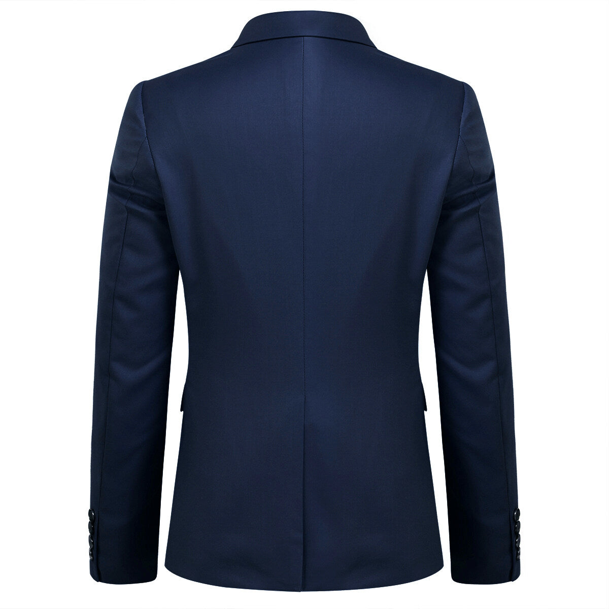 3-Piece Slim Fit One Button Fashion Navy Suit