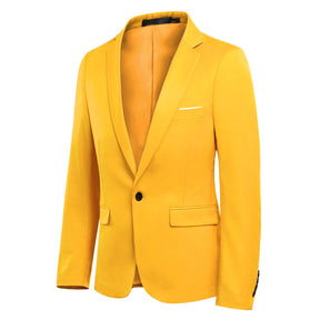 Yellow Stylish Blazer One Button Casual Blazer