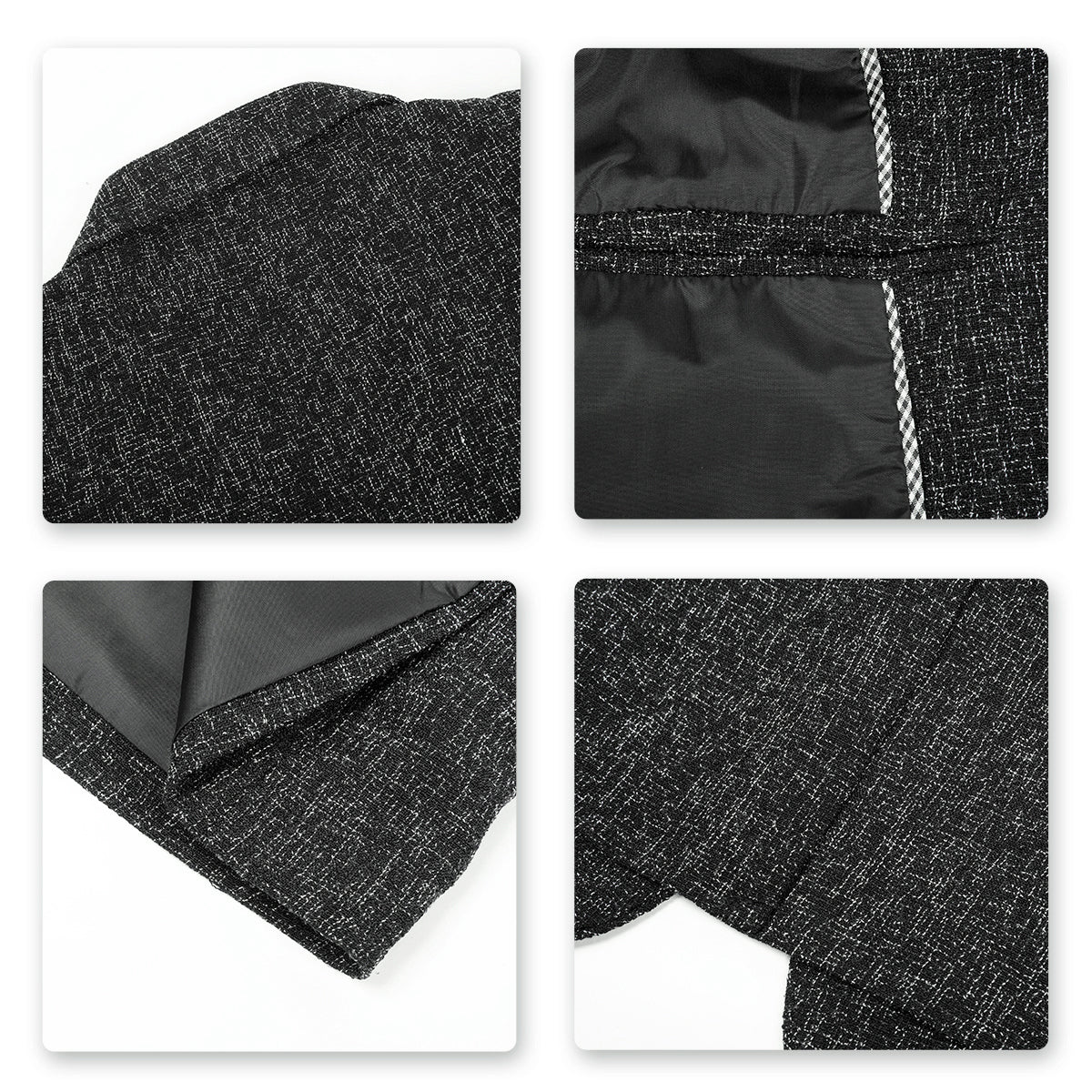 Black # Men's notch lapel single-breasted blazer, classic black sport coat with one-button closure and flat collar design, premium polyester viscose blend jacket for business, office, wedding and party wear, isolated on white background.