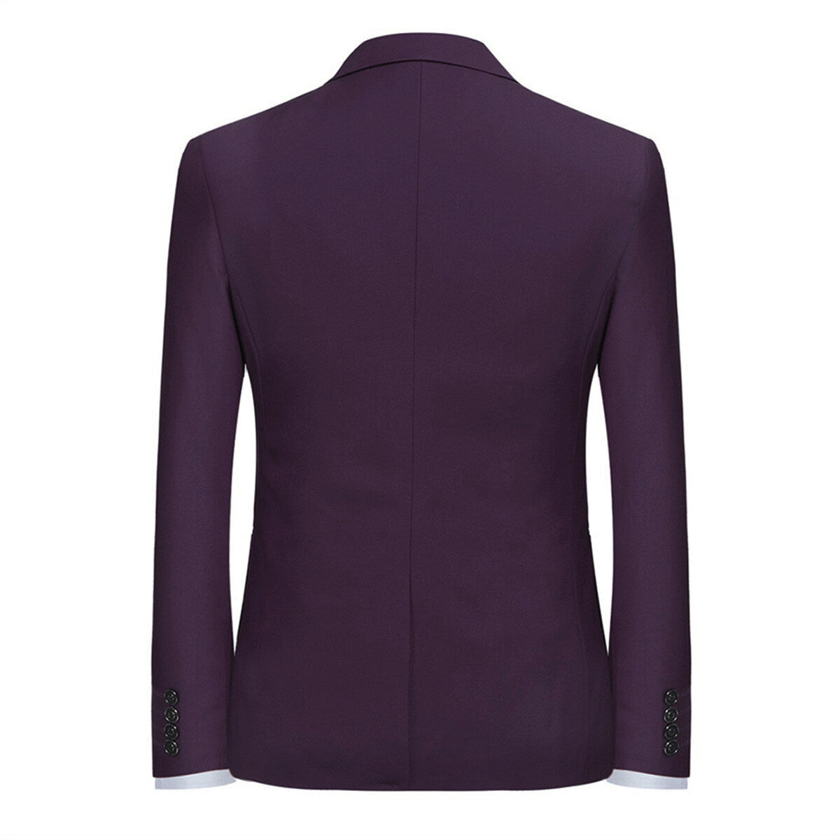 Indigo # Men's one-button casual blazer with flat collar and single-breasted closure, stylish indigo sport coat jacket with premium polyester viscose blend fabric and eco-friendly buttons for business, office, wedding and daily wear, isolated on white background.