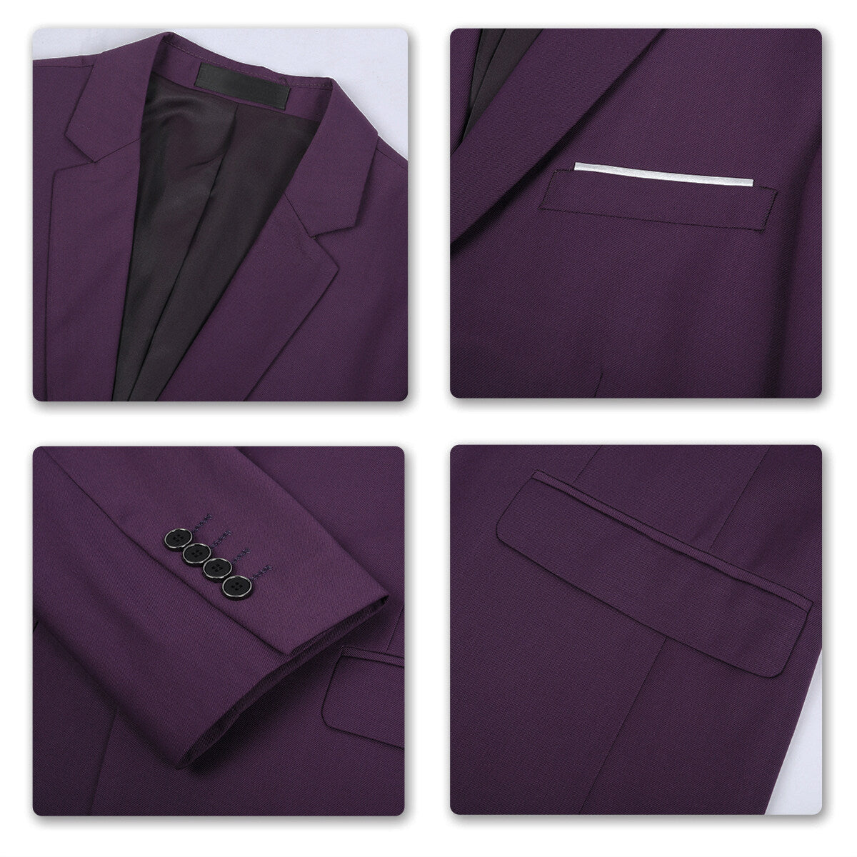 Indigo # Men's one-button casual blazer with flat collar and single-breasted closure, stylish indigo sport coat jacket with premium polyester viscose blend fabric and eco-friendly buttons for business, office, wedding and daily wear, isolated on white background.