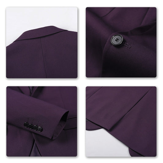 Indigo # Men's one-button casual blazer with flat collar and single-breasted closure, stylish indigo sport coat jacket with premium polyester viscose blend fabric and eco-friendly buttons for business, office, wedding and daily wear, isolated on white background.