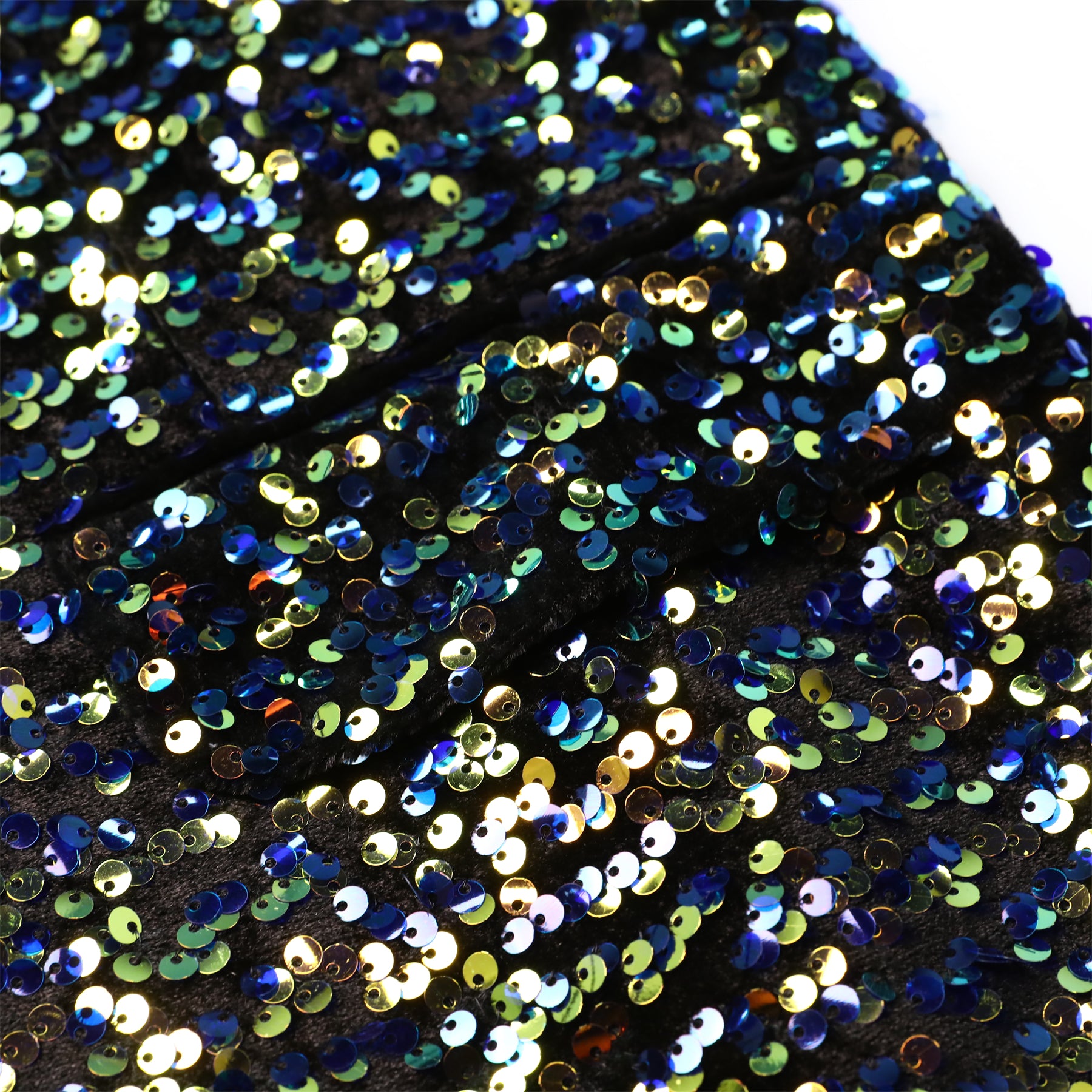 Multicolor # Men's shiny sequin suit jacket with velvet shawl lapel and one-button closure, tailored-fit tuxedo blazer with colorful sparkling sequins for dinner party, prom, cocktail, wedding, and stage performance, isolated on white background.