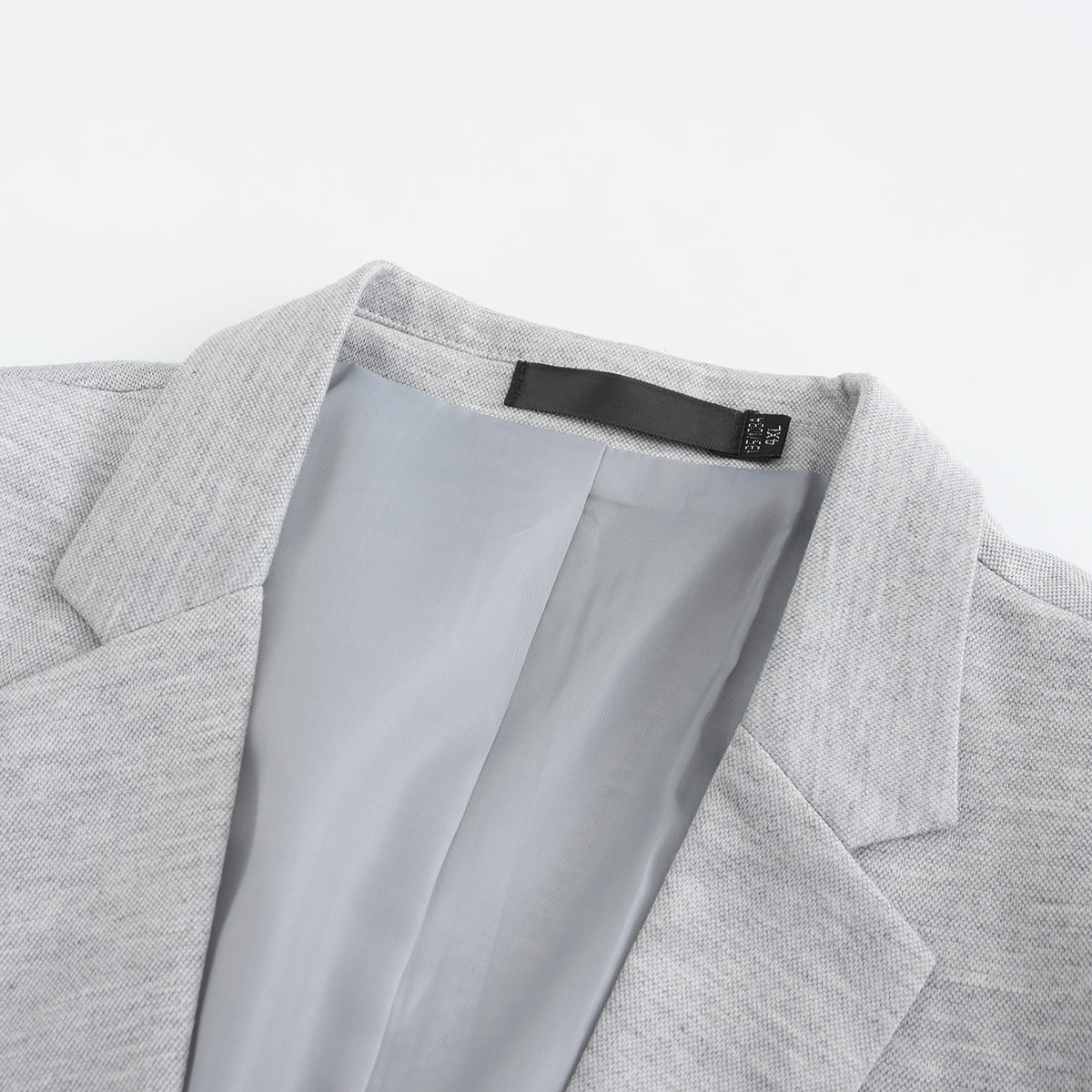 Grey # Men's slim fit one-button casual blazer with notched lapel and single-breasted closure, classic grey sport coat jacket with center vent and flap pockets for business, office, daily wear and social events, isolated on white background.