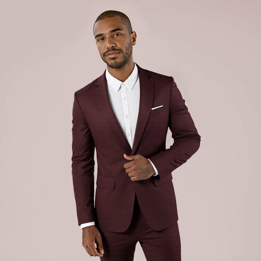 Coffee # Men's casual slim fit jacket daily blazer coat with versatile design, coffee brown sport coat top for business casual, office and daily wear, isolated on white background.