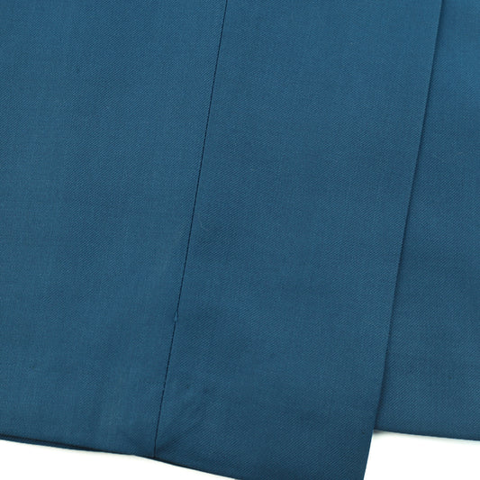 Blue # Men's classic slim fit stretch flat front dress pants with extended waist strap and slanted side pockets, comfortable polyester viscose blend slacks for business, office, wedding and daily wear, isolated on white background.